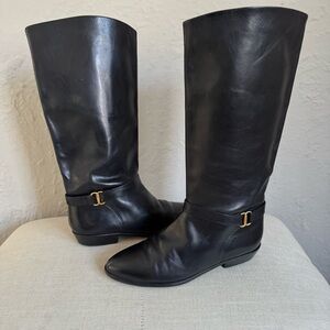 Etienne Aigner tall black Shelby boots